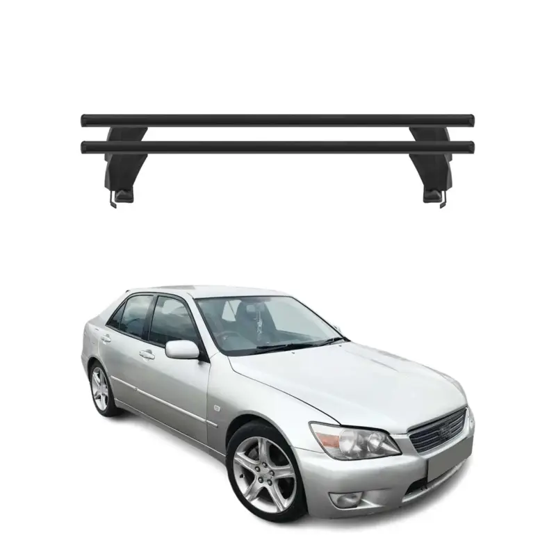 Menabo Dachträger Grundtäger für Lexus IS XE10 1998-2005 50kg Alu Schwarz 2 tlg Markenprodukt
