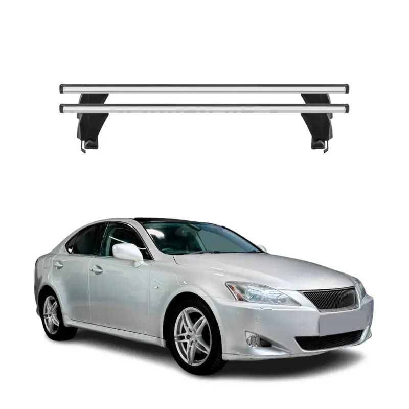 Menabo Dachträger Grundtäger für Lexus IS XE20 2005-2013 50kg Alu Silber 2 tlg Versand Am Gleichen Tag