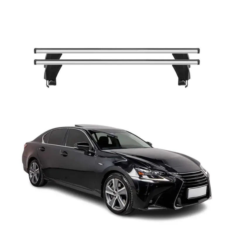Menabo Dachträger Grundtäger für Lexus GS L10 2011-2020 50kg Alu Silber 2 tlg Geprüft