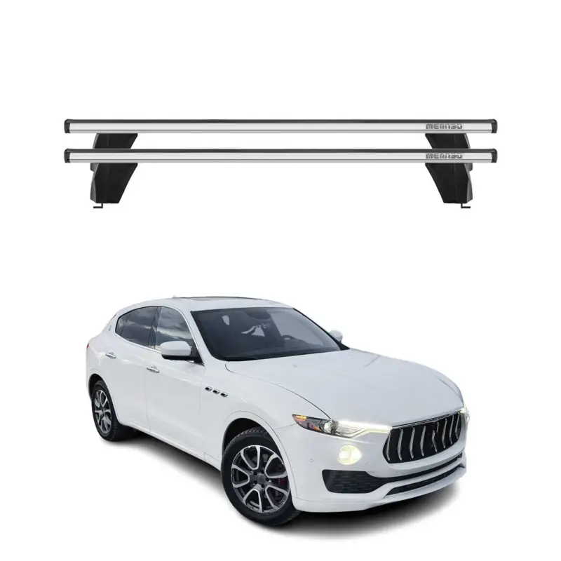 Menabo Dachträger Grundtäger für Maserati Levante 2017-2024 75kg Alu Silber 2x Preisreduziert