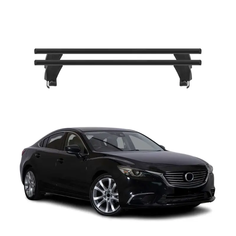 Menabo Dachträger Grundtäger für Mazda6 2012-2025 50kg Aluminium Schwarz 2 tlg Top-Seller