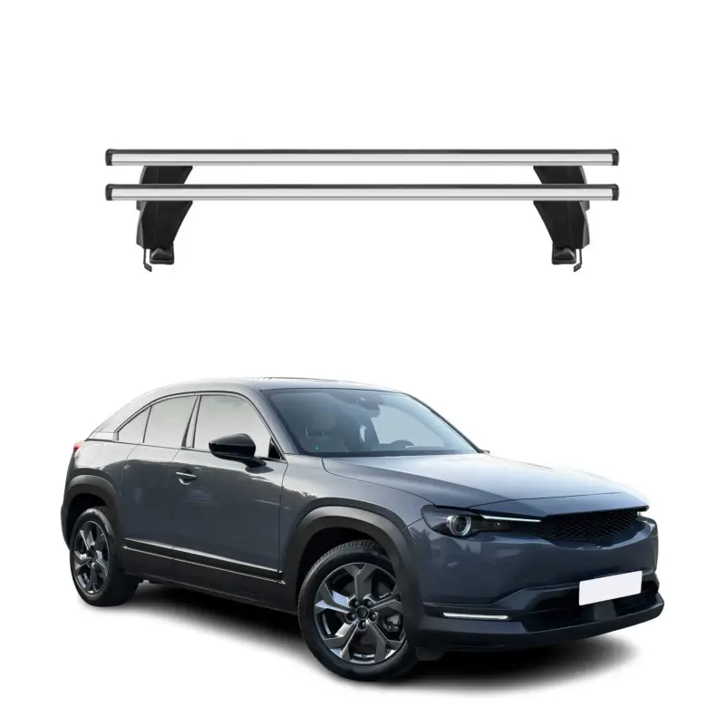 Zertifiziert Menabo Dachträger Grundtäger für Mazda CX-30 2020-2026 50kg Alu Silber 2 tlg