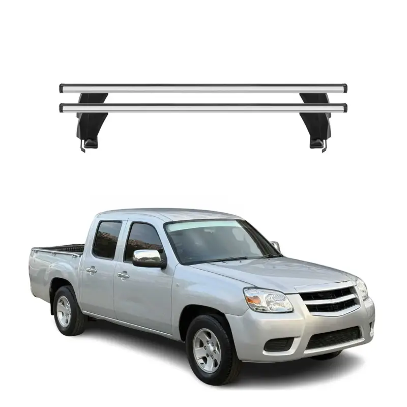 Menabo Dachträger Grundtäger für Mazda BT-50 2011-2020 50kg Alu Silber 2 tlg Rabatt