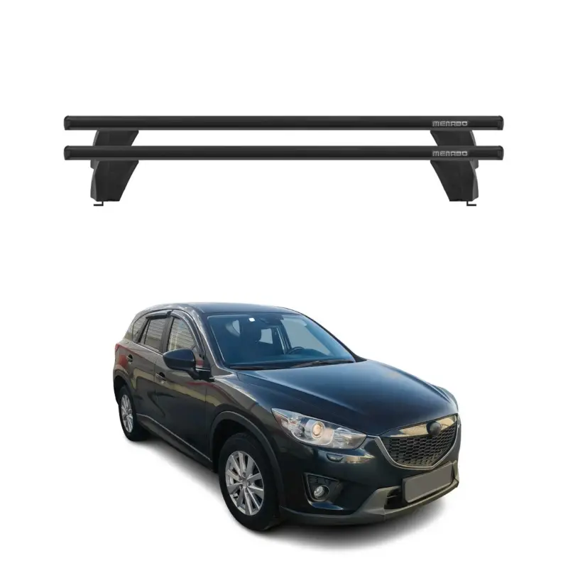 Menabo Dachträger Grundtäger für Mazda CX-5 2012-2016 75kg Alu Schwarz 2 tlg Sale