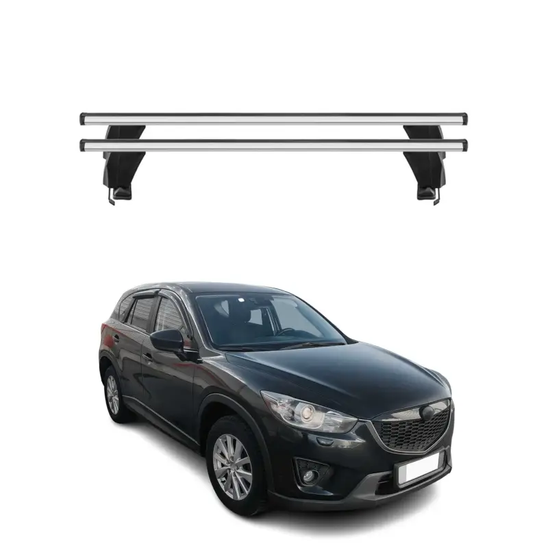 Bestpreis Menabo Dachträger Grundtäger für Mazda CX-5 2012-2016 50kg Alu Silber 2 tlg