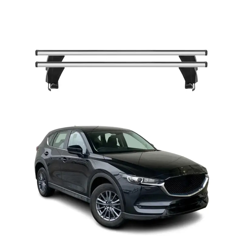 Heißes Angebot Menabo Dachträger Grundtäger für Mazda CX-5 2017-2025 50kg Alu Silber 2 tlg
