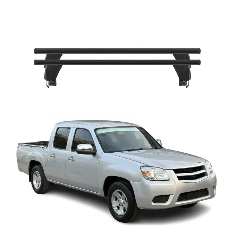 Neue Ware Menabo Dachträger Grundtäger für Mazda BT-50 2011-2020 50kg Alu Schwarz 2 tlg