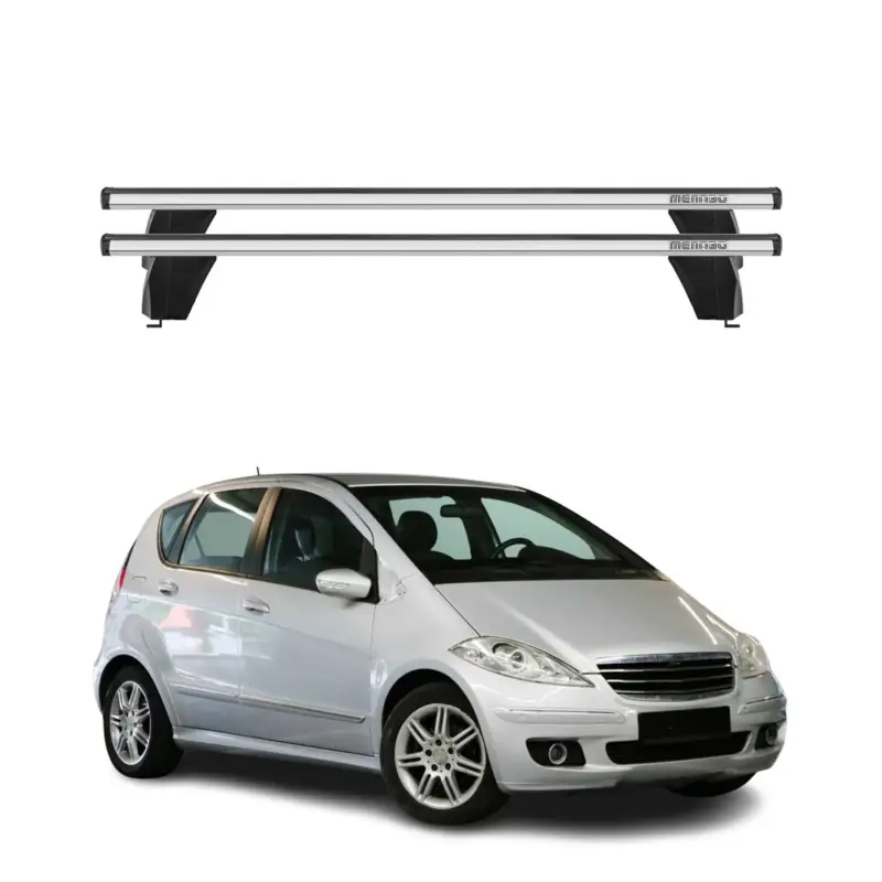 Preisreduziert Menabo Dachträger Grundtäger für Mercedes A Klasse W169 2004-2012 75kg Silber 2x