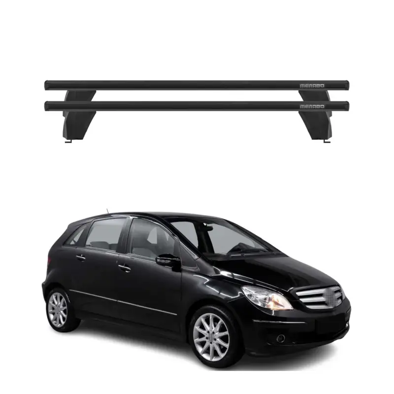 Garantierte Lieferung Menabo Dachträger für Mercedes B Klasse W245 2005-2011 75kg Alu Schwarz 2x