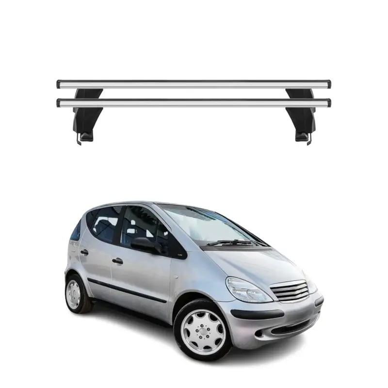 Saisonangebot Menabo Dachträger Grundtäger für Mercedes A Klasse W168 1997-2004 50kg Silber 2x