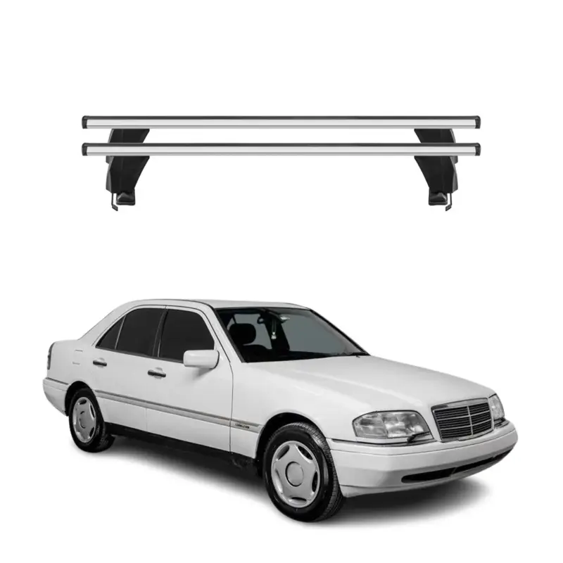 Neu Menabo Dachträger für Mercedes C Klasse W202 Limo 1993-2000 50kg Alu Silber 2x