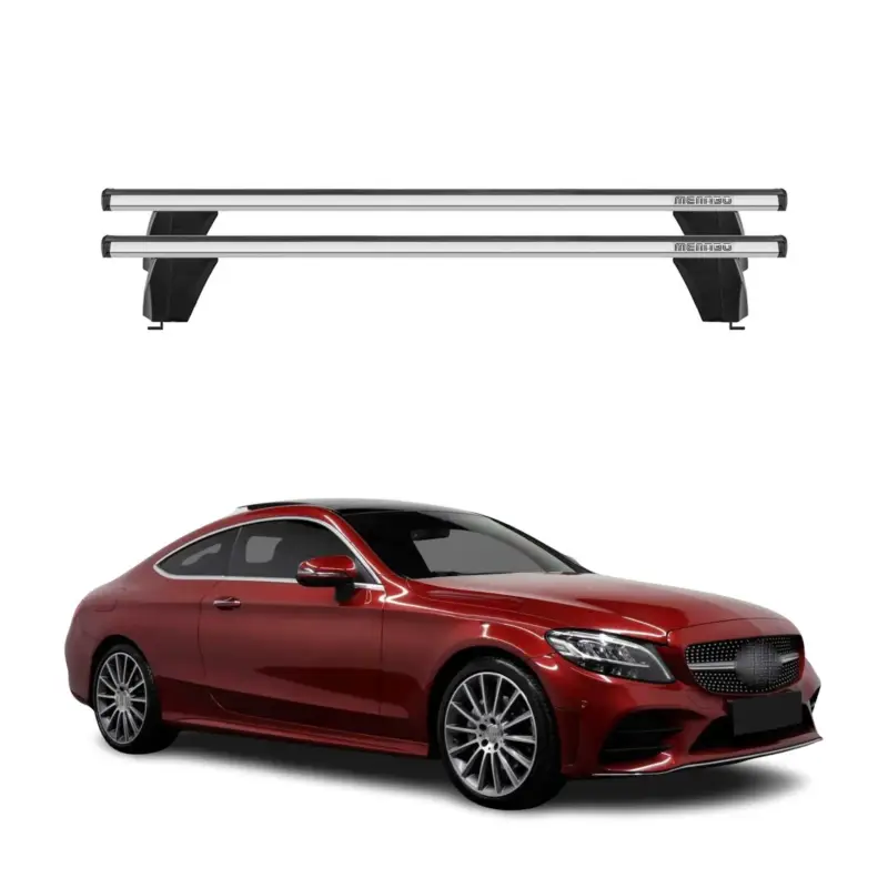 Menabo Dachträger für Mercedes C Klasse C205 Coupe 2017-2023 75kg Alu Silber 2x Super-Preis
