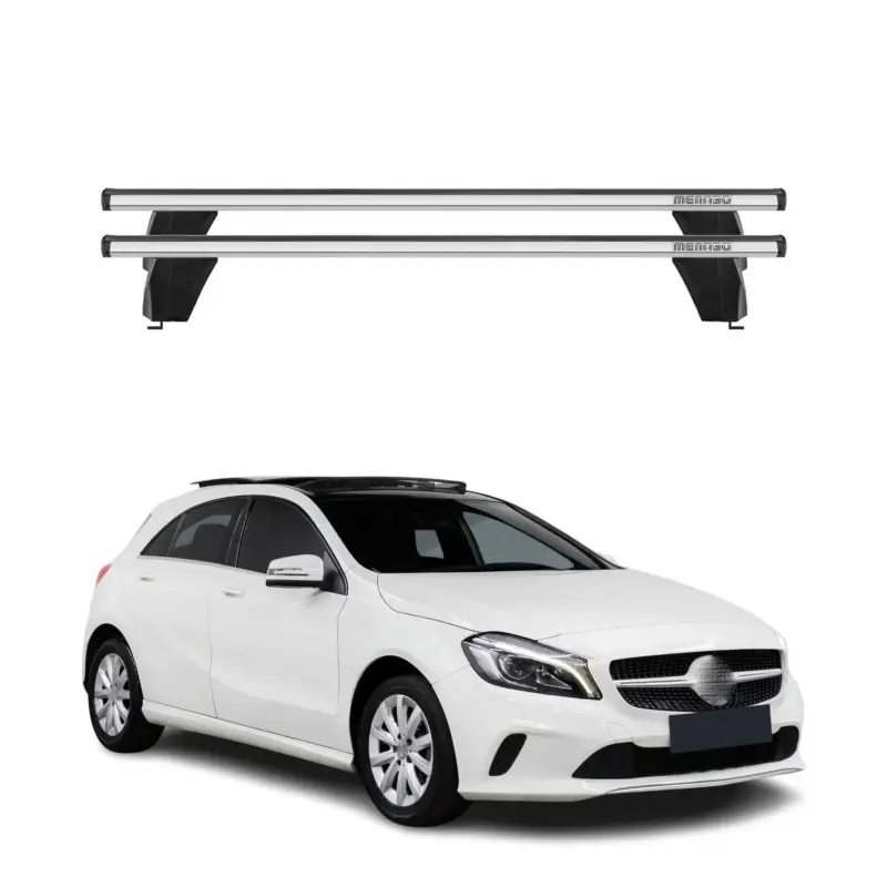 Menabo Dachträger Grundtäger für Mercedes A Klasse W176 2012-2018 75kg Silber 2x Sale