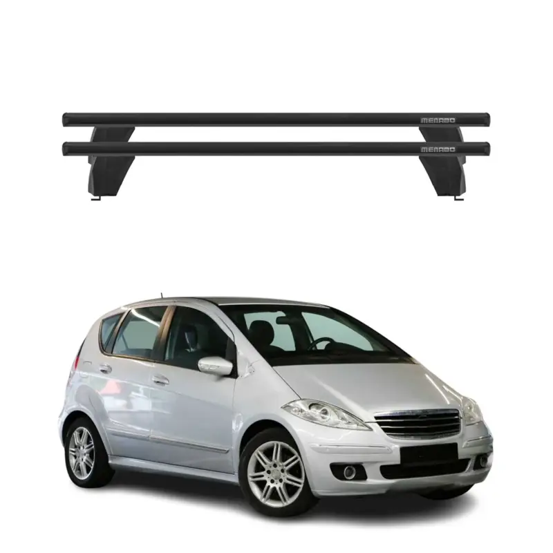 Menabo Dachträger für Mercedes A Klasse W169 2004-2012 75kg Alu Schwarz 2x Sale