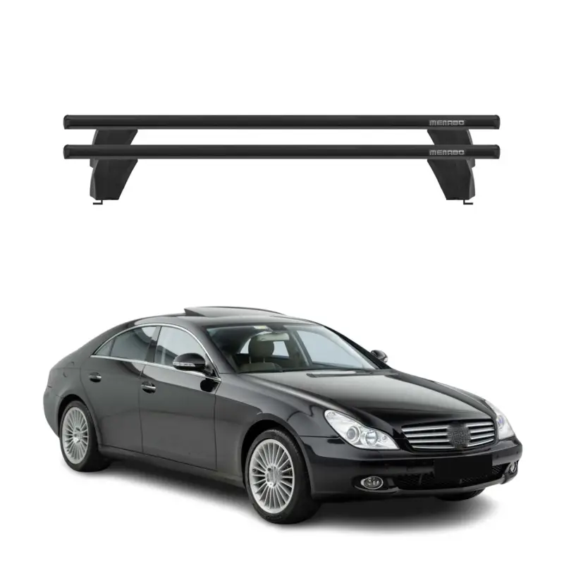 Menabo Dachträger Grundtäger für Mercedes CLS C219 2004-2010 75kg Alu Schwarz 2x Mega-Angebot