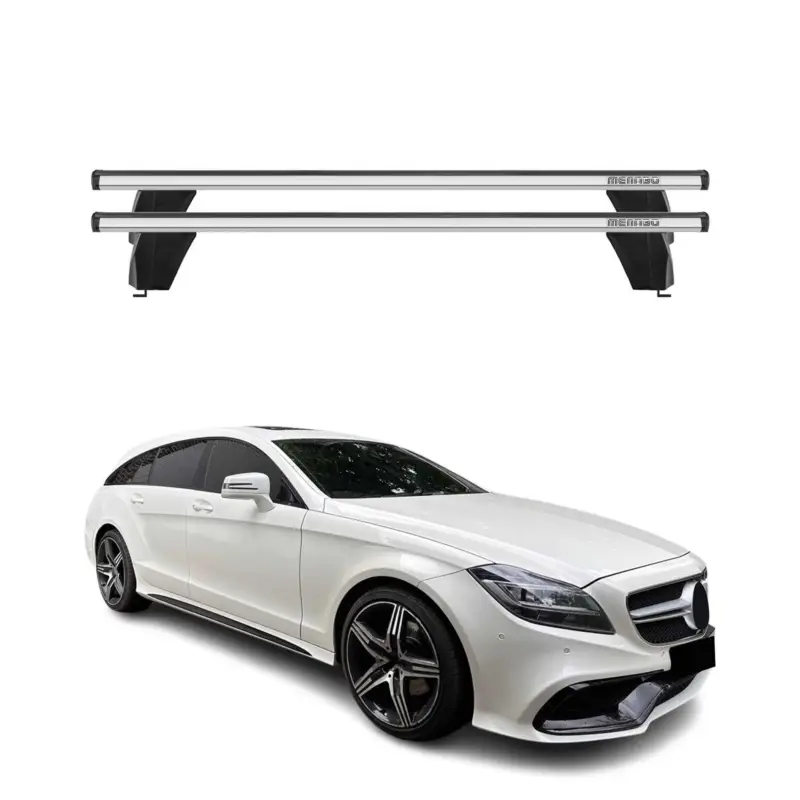 Menabo Dachträger Grundtäger für Mercedes CLS X218 2012-2017 75kg Alu Silber 2x Must-Have