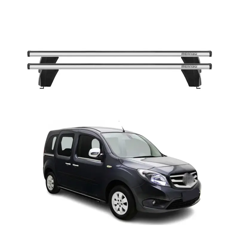 Menabo Dachträger Grundtäger für Mercedes Citan W415 2012-2021 75kg Alu Grau 2x Billig