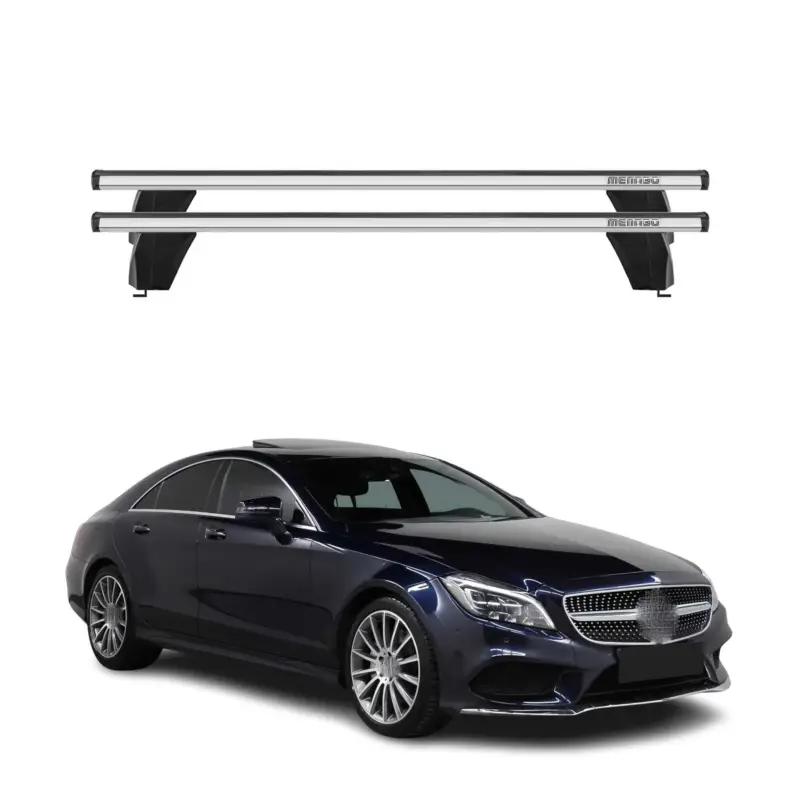Menabo Dachträger Grundtäger für Mercedes CLS C218 2010-2017 75kg Alu Silber 2x Kracherpreis