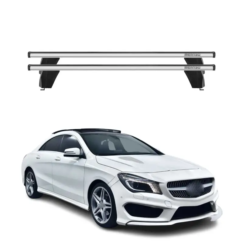 Menabo Dachträger Grundtäger für Mercedes CLA C117 2013-2019 75kg Alu Silber 2x Letzte Chance