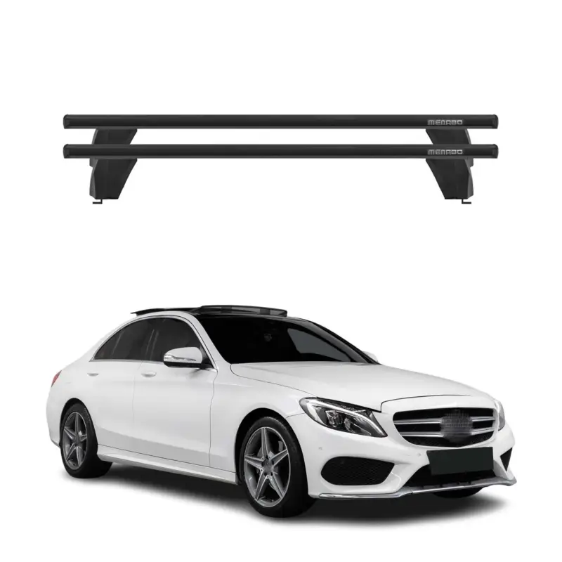 Mega-Angebot Menabo Dachträger für Mercedes C Klasse W205 Limo 2014-2021 75kg Alu Schwarz 2x