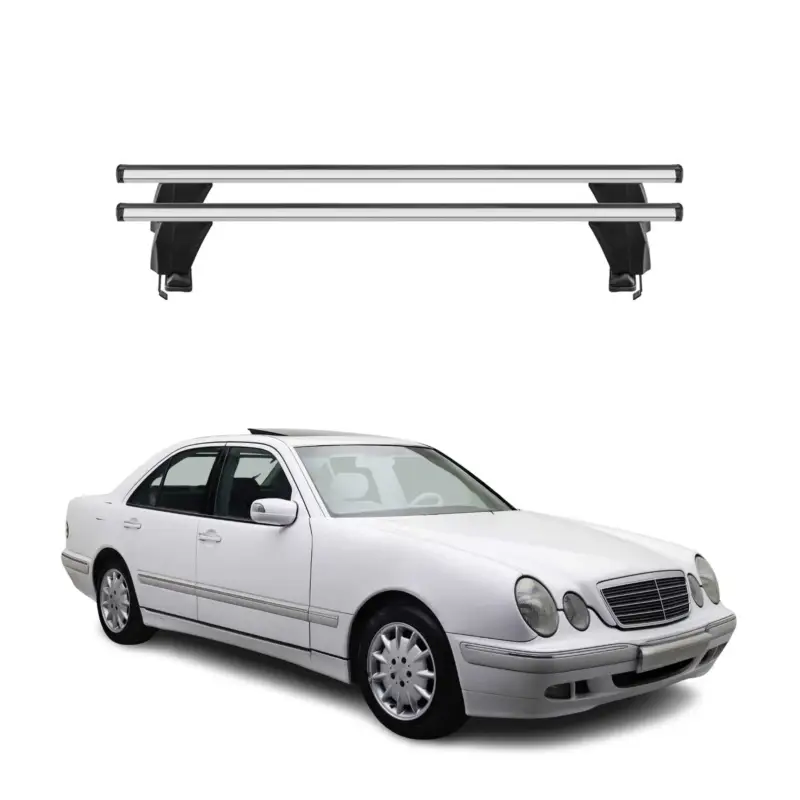 Menabo Dachträger für Mercedes E Klasse W210 Limo 1995-2003 50kg Alu Silber 2x Preisknaller
