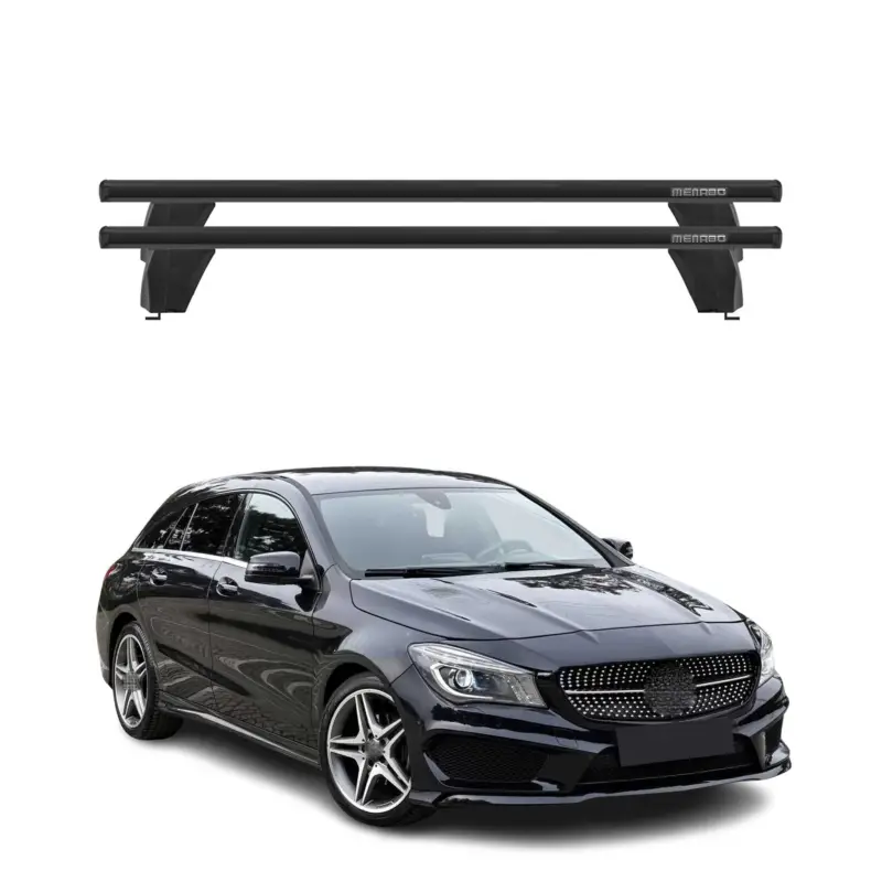 Menabo Dachträger Grundtäger für Mercedes CLA X117 2015-2019 75kg Alu Schwarz 2x Rabatt