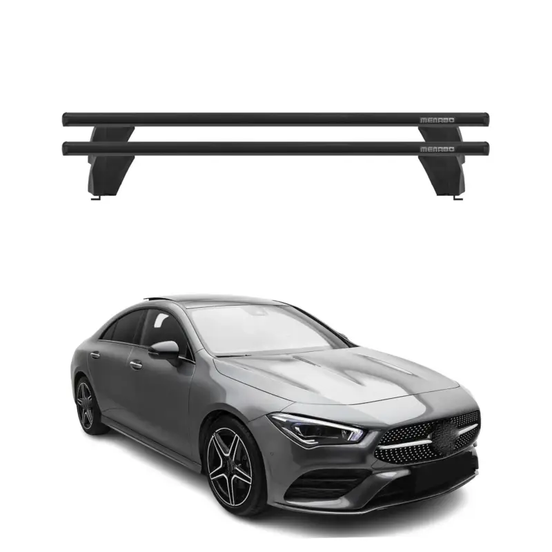 Schneller Versand Menabo Dachträger Grundtäger für Mercedes CLA C118 2019-2026 75kg Alu Schwarz 2x