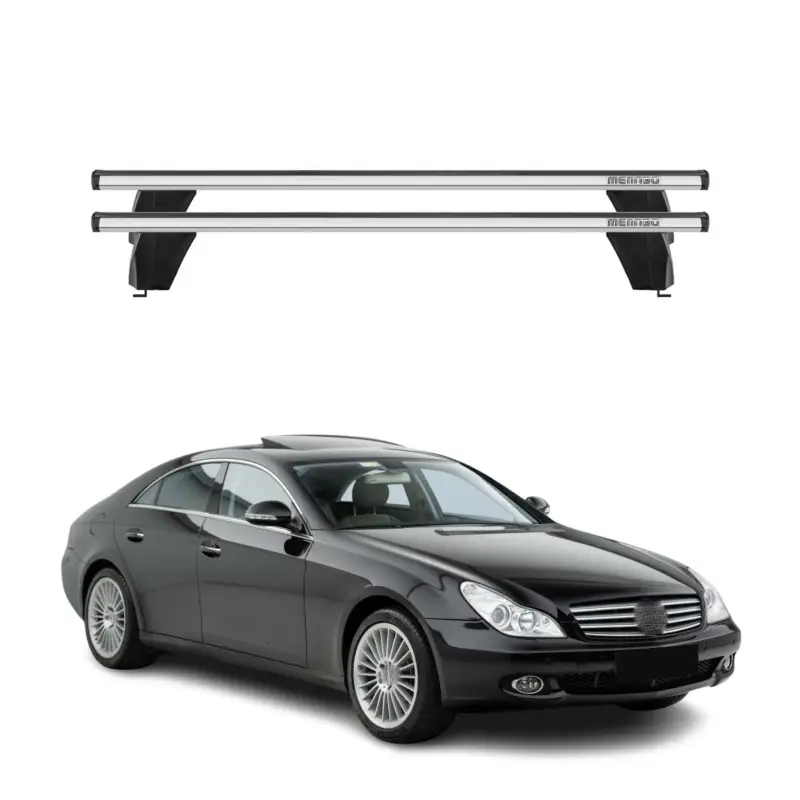 Menabo Dachträger Grundtäger für Mercedes CLS C219 2004-2010 75kg Alu Silber 2x Knallerangebot