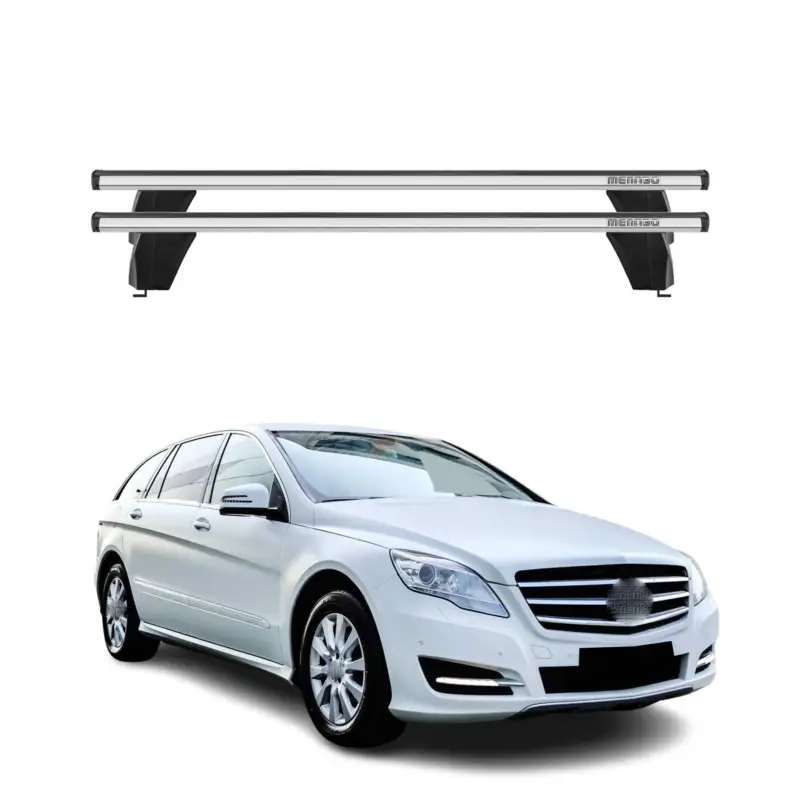 Menabo Dachträger Grundtäger für Mercedes R Klasse W251 2006-2013 75kg Silber 2x Bestpreis