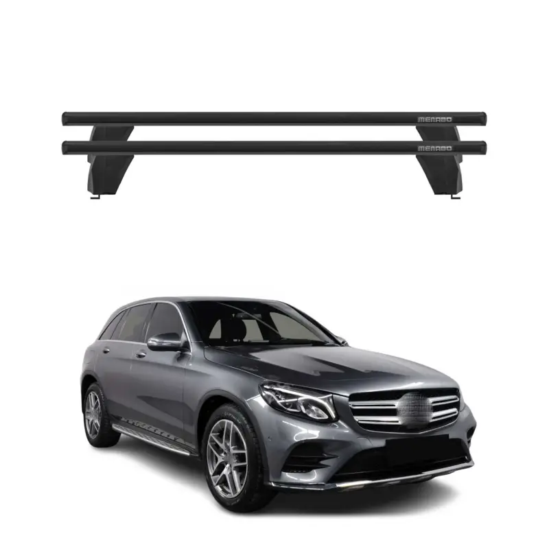 Saisonangebot Menabo Dachträger Grundtäger für Mercedes GLC C253 2015-2020 75kg Alu Schwarz 2x