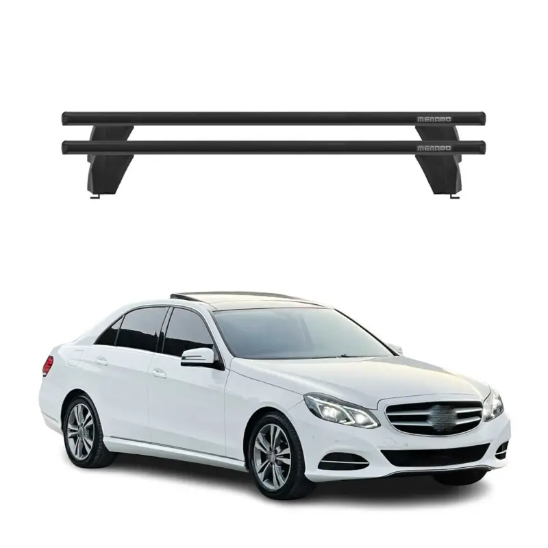 Menabo Dachträger für Mercedes E Klasse W212 Limo 2013-2016 75kg Alu Schwarz 2x Zertifiziert