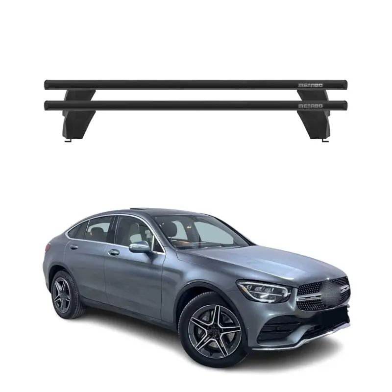 Neue Kollektion Menabo Dachträger Grundtäger für Mercedes GLC C253 2015-2022 75kg Alu Schwarz 2x