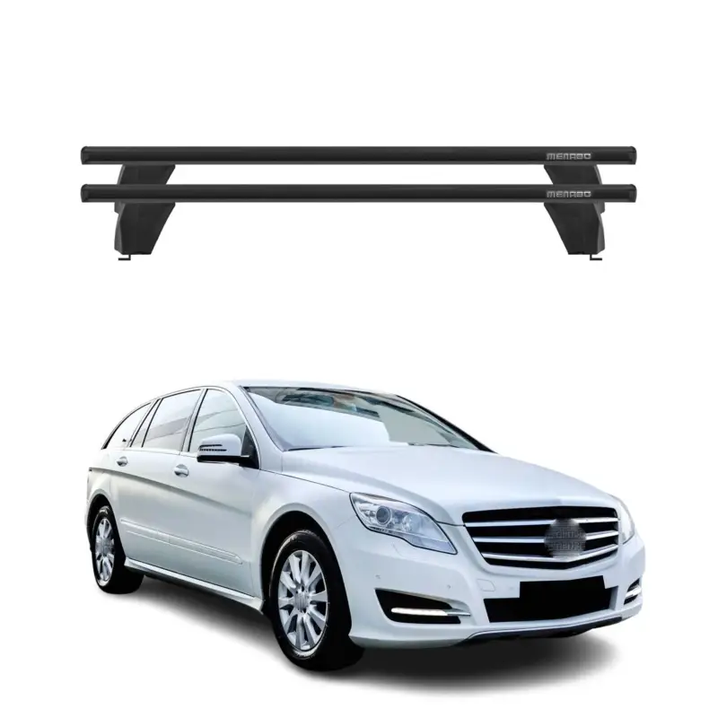 Direktkauf Menabo Dachträger für Mercedes R Klasse W251 2006-2013 75kg Alu Schwarz 2x