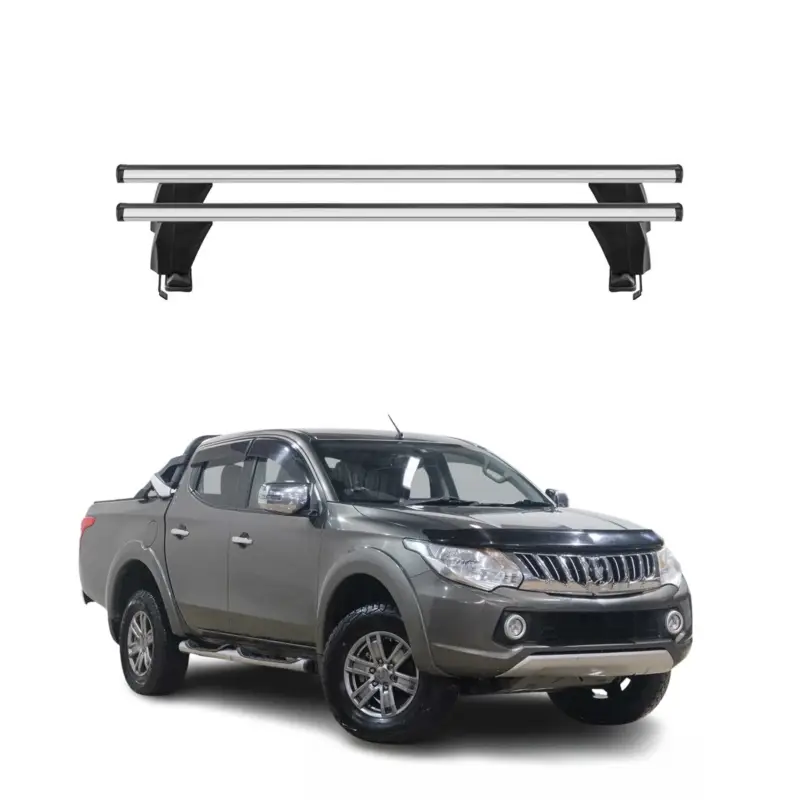 Menabo Dachträger Grundtäger für Mitsubishi L200 2015-2023 50kg Alu Silber 2 tlg Bestpreis