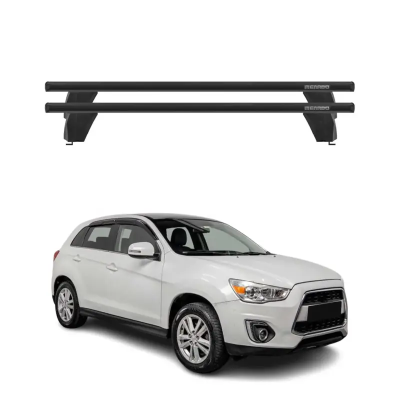 Menabo Dachträger Grundtäger für Mitsubishi ASX 2010-2019 75kg Alu Schwarz 2 tlg Beliebt