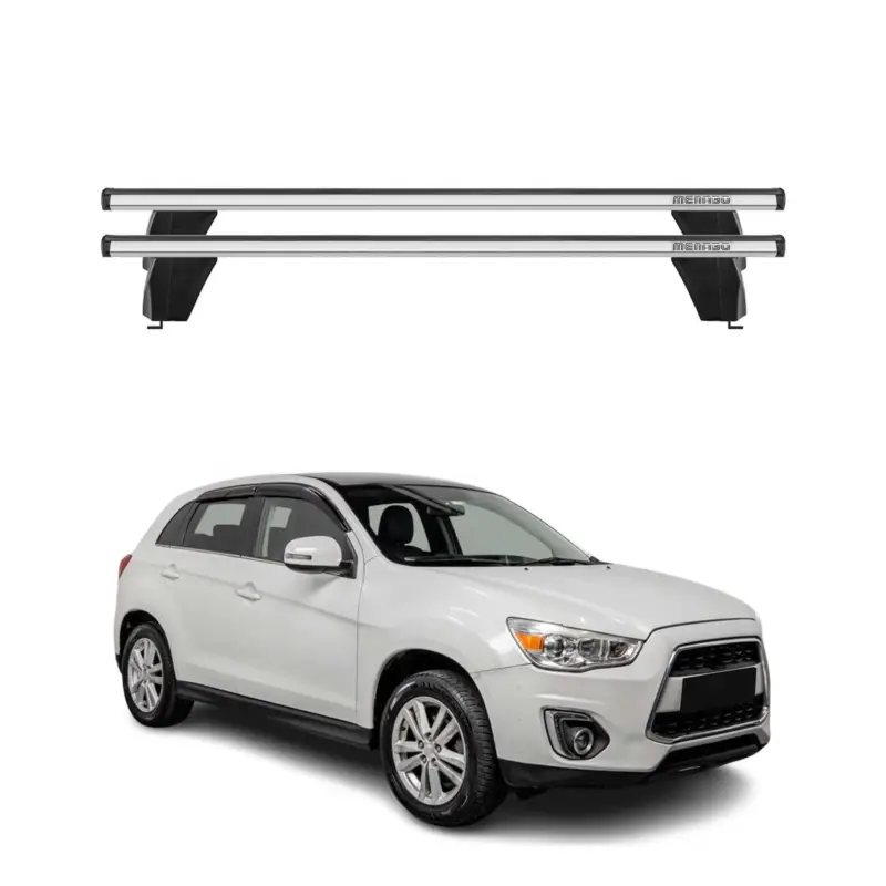 Menabo Dachträger Grundtäger für Mitsubishi ASX 2010-2019 75kg Alu Silber 2 tlg Versand Am Gleichen Tag
