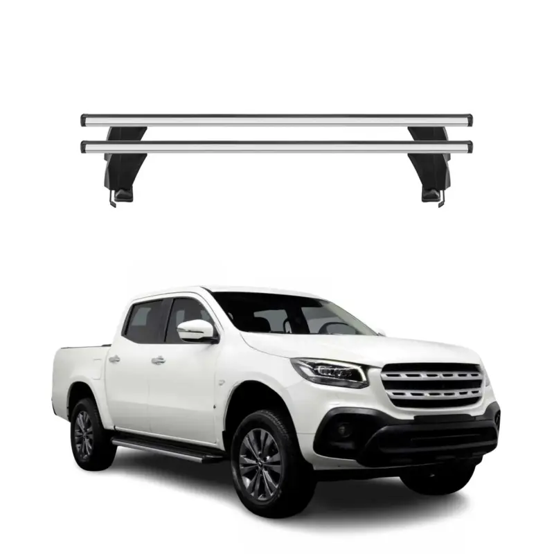 Menabo Dachträger Grundtäger für Mercedes X Klasse W470 2017-2020 Alu Silber Begrenztes Angebot