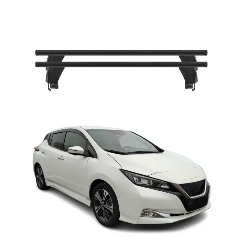 Menabo Dachträger Grundtäger für Nissan Leaf 2018-2025 50kg Alu Schwarz 2 tlg Geprüft