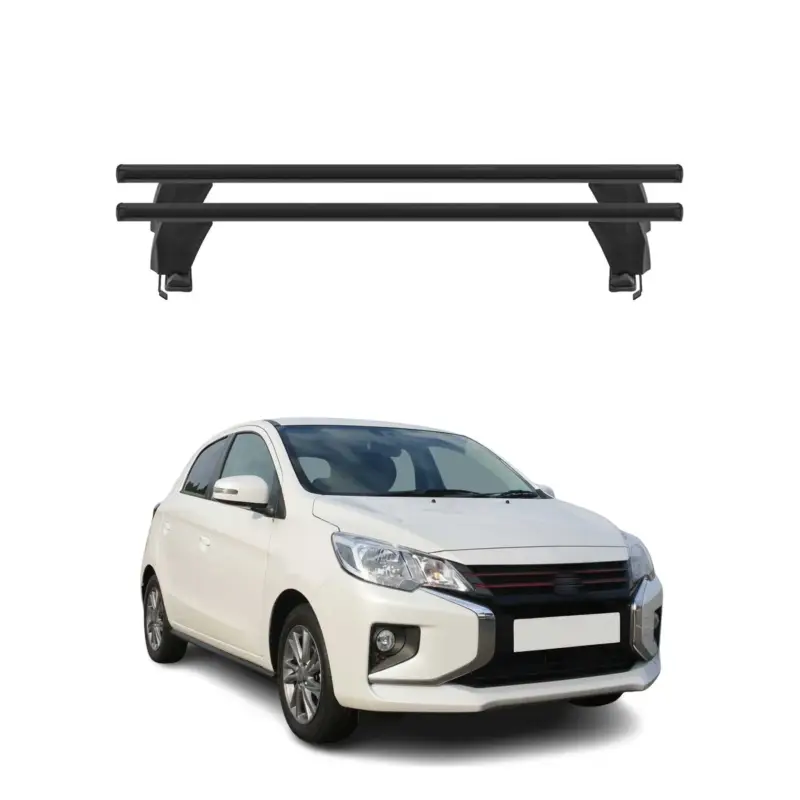 Sofort Bestellen Menabo Dachträger für Mitsubishi Space Star mk2 2016-2020 FL 50kg Alu Schwarz 2x
