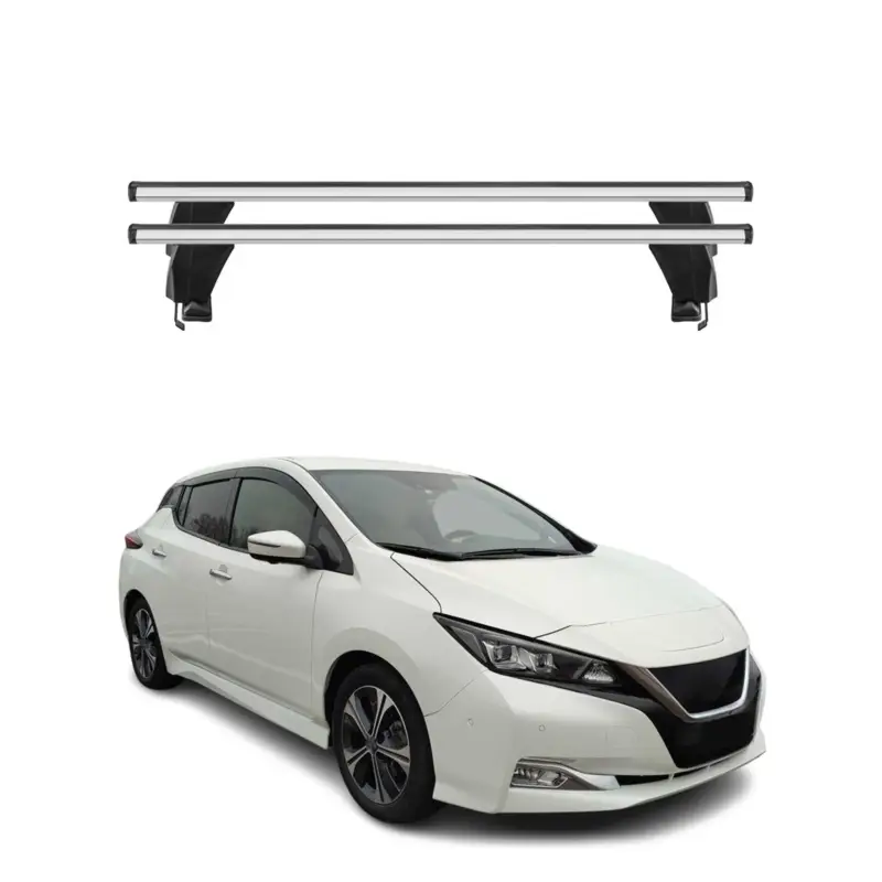 Must-Have Menabo Dachträger Grundtäger für Nissan Leaf 2018-2025 50kg Alu Silber 2 tlg