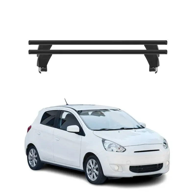 Wochenendangebot Menabo Dachträger für Mitsubishi Space Star mk2 2013-2016 Pre-FL 50kg Schwarz 2x