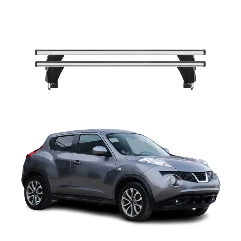 Menabo Dachträger Grundtäger für Nissan Juke 2010-2019 50kg Alu Silber 2 tlg Sale
