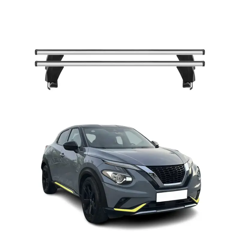Menabo Dachträger Grundtäger für Nissan Juke 2019-2026 50kg Alu Silber 2 tlg Sichere Zahlung