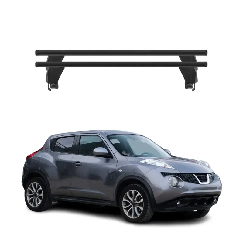 Menabo Dachträger Grundtäger für Nissan Juke 2010-2019 50kg Alu Schwarz 2 tlg Beliebt