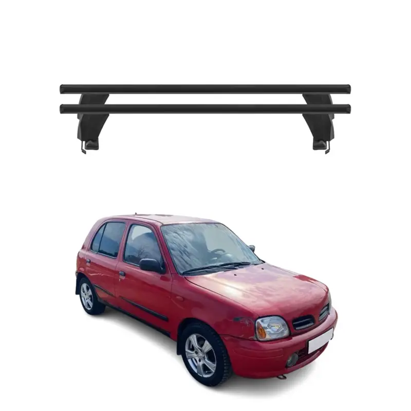 Menabo Dachträger Grundtäger für Nissan Micra 1992-2003 5tür 50kg Alu Schwarz 2x Direktkauf