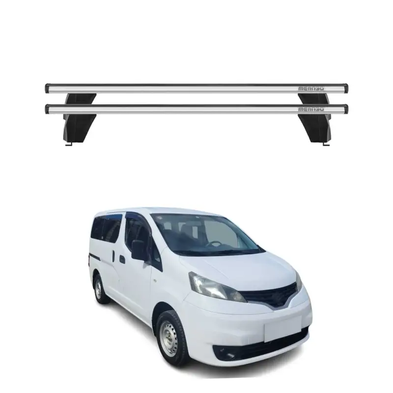 Menabo Dachträger Grundtäger für Nissan NV200 2009-2020 75kg Alu Silber 2 tlg Neuheit