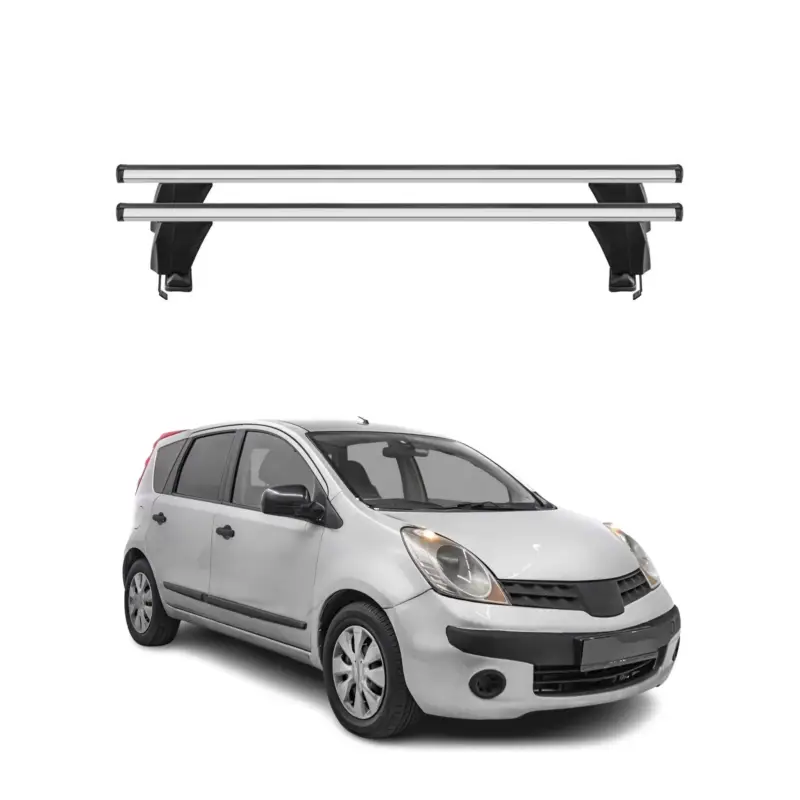 Menabo Dachträger Grundtäger für Nissan Note 2004-2012 50kg Alu Silber 2 tlg Expressversand