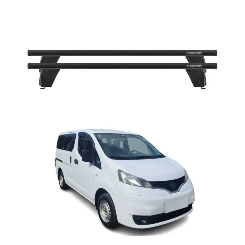 Meistverkauft Menabo Dachträger Grundtäger für Nissan NV200 2009-2020 75kg Alu Schwarz 2 tlg