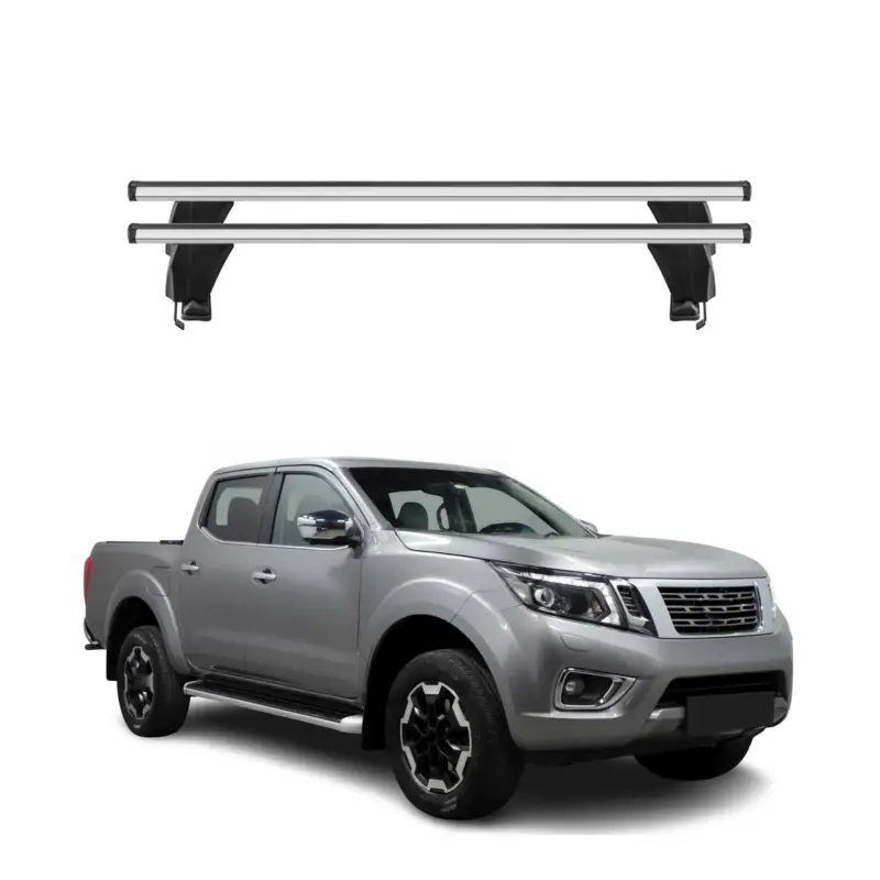 Begrenztes Angebot Menabo Dachträger Grundtäger für Nissan Navara 2015-2025 4 tür 50kg Alu Grau 2x