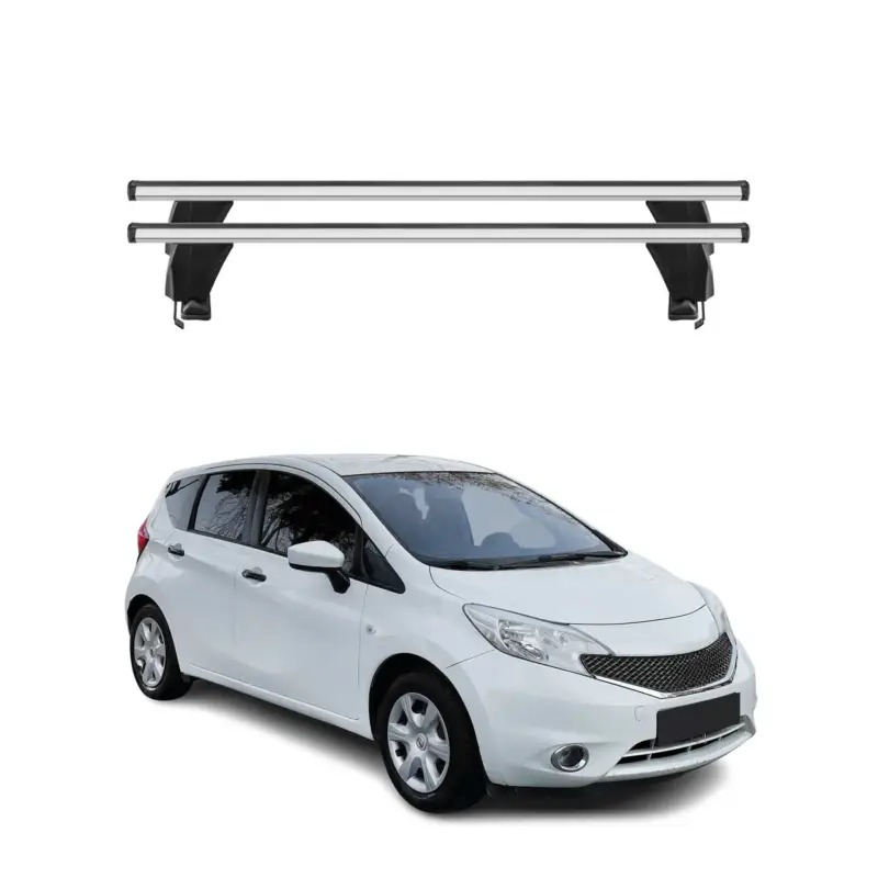Aktuell Menabo Dachträger Grundtäger für Nissan Note 2012-2017 50kg Alu Silber 2 tlg